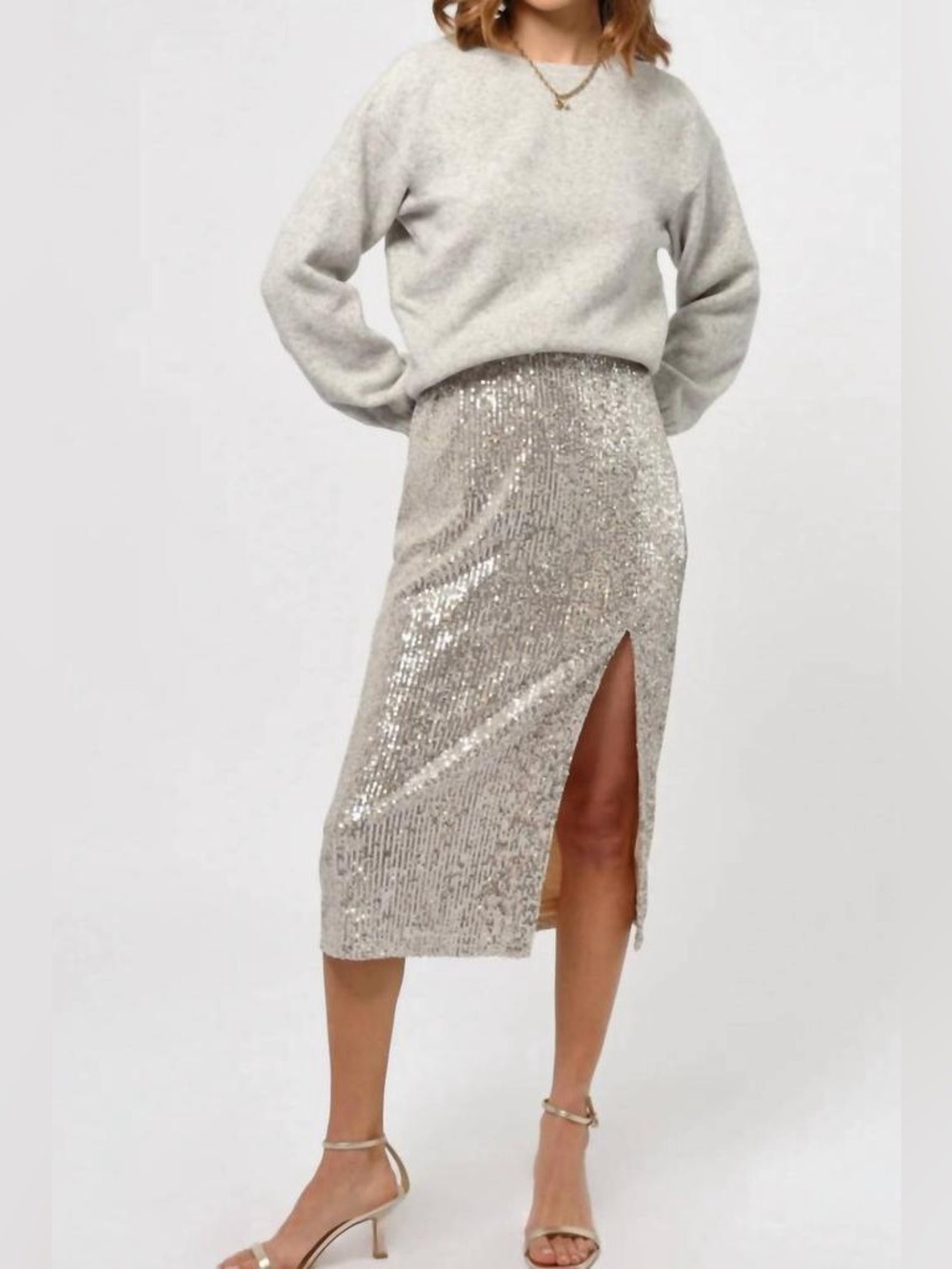 Greylin Karla Sequins Midi Skirt Size S - Picture 4 of 4